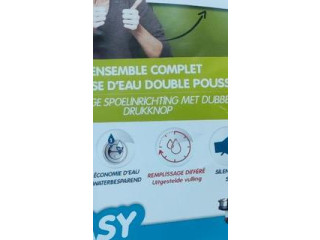 Vends Ensemble complet de chasse d'eau double poussoir