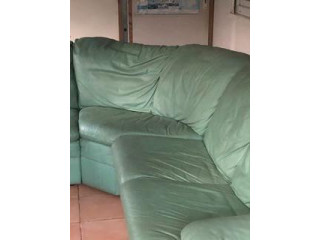 Canape d'angle cuir