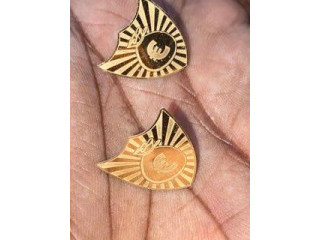 Boucle d’oreille (plaque)18k