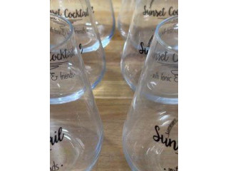 Lot 6 verres à cocktail